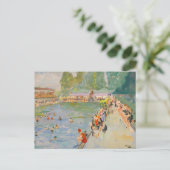 Chiswick Baths | Sir John Lavery Postkarte (Stehend Vorderseite)