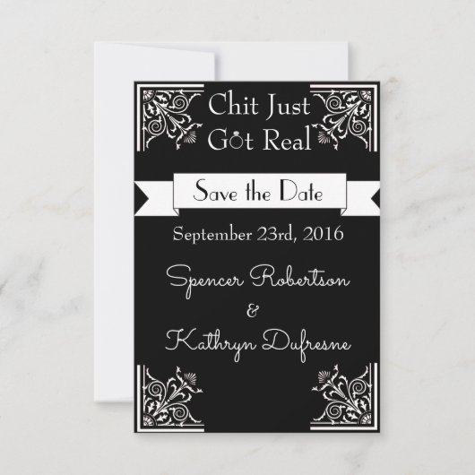 Chit Got einfach echte "Save the Date" Hochzeit Save The Date (Vorderseite)