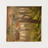 Chital oder cheetal, Achsachse, gepunktete Hirsche Wandteppich (Vorderseite (Horizontal))