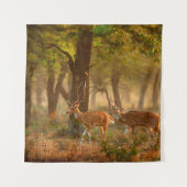 Chital oder cheetal, Achsachse, gepunktete Hirsche Wandteppich (Vorderseite)