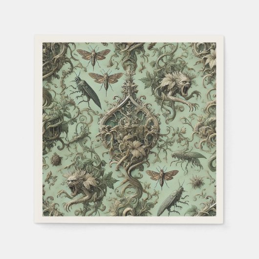 Chitinous Elegy - Gothic Insect Serviette (Vorderseite)