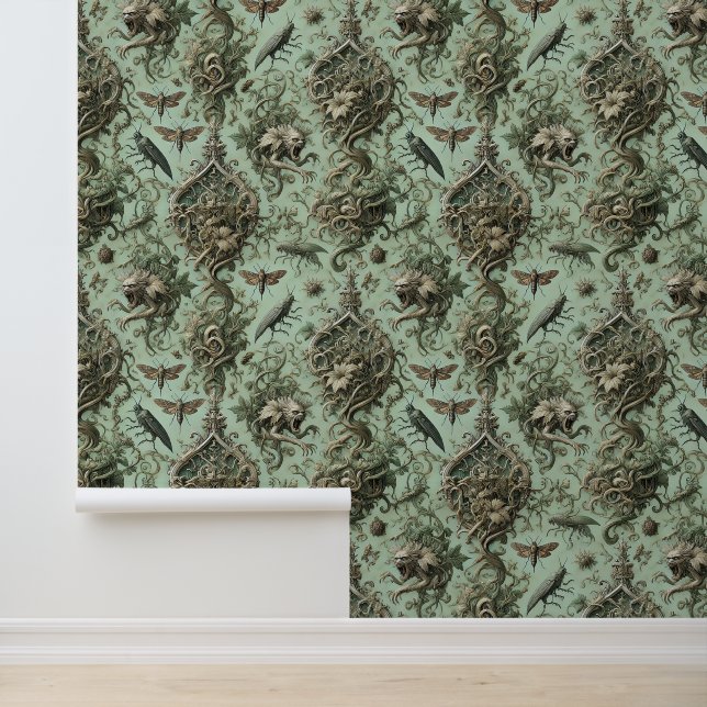 Chitinous Elegy - Gothic Insect Tapete (Anwendung)