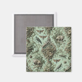 Chitinous Elegy - Gothic Insect Wallpaper Design Magnet (Vorderseite/Rückseite)