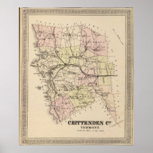 Chittenden Landkreis in Vermont Poster