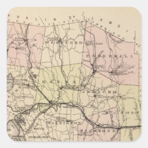 Chittenden Landkreis in Vermont Quadratischer Aufkleber