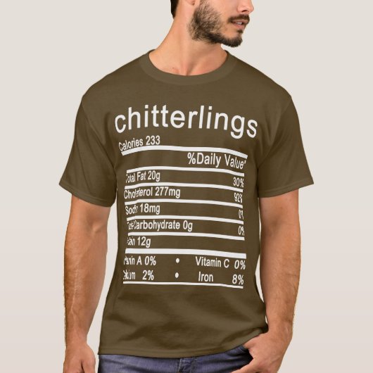 chitterlings Nutrition Facts Erntedank T-Shirt (Vorderseite)