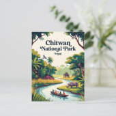 Chitwan-Nationalpark Nepal Postkarte (Stehend Vorderseite)