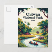 Chitwan-Nationalpark Nepal Postkarte (Vorne/Hinten)