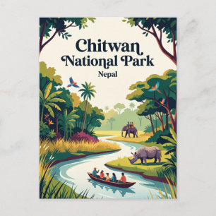 Chitwan-Nationalpark Nepal Postkarte