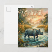 Chitwan-Nationalpark Nepal Postkarte (Vorne/Hinten)