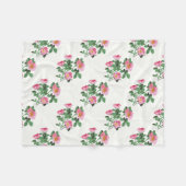 Chitzy Pink Wild Rose Fleecedecke (Vorderseite (Horizontal))