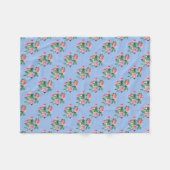 Chitzy Pink Wild Rose Fleecedecke (Vorderseite (Horizontal))