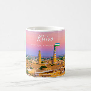 Chiva, Usbekistan - Antike Festung Silhouette Kaffeetasse