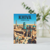 Chiva Usbekistan Postkarte (Stehend Vorderseite)