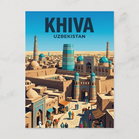 Chiva Usbekistan Postkarte (Vorderseite)
