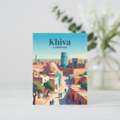 Chiva Usbekistan Postkarte (Stehend Vorderseite)