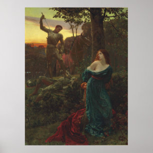 Chivalität von Frank Bernard Dicksee Poster