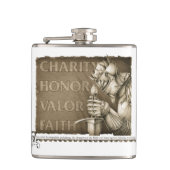 Chivalry-Code Flachmann (Vorderseite)