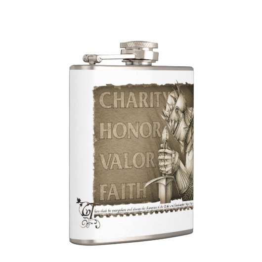 Chivalry-Code Flachmann (Rechts)