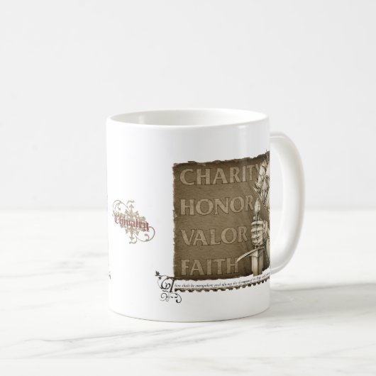 Chivalry-Code Kaffeetasse (VorderseiteRechts)