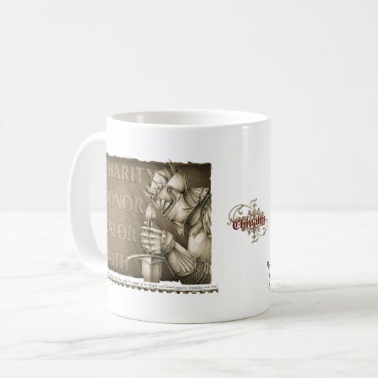 Chivalry-Code Kaffeetasse (Vorderseite Links)