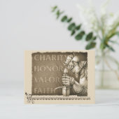 Chivalry-Code Postkarte (Stehend Vorderseite)