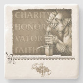 Chivalry-Code Steinuntersetzer (Vorderseite)