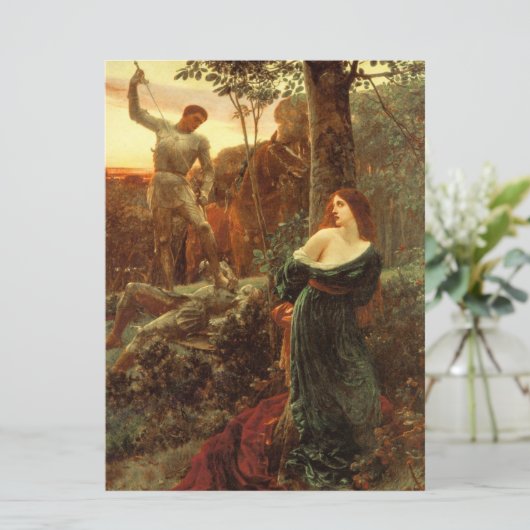 Chivalry (nach Frank Dicksee) Karte (Stehend Vorderseite)