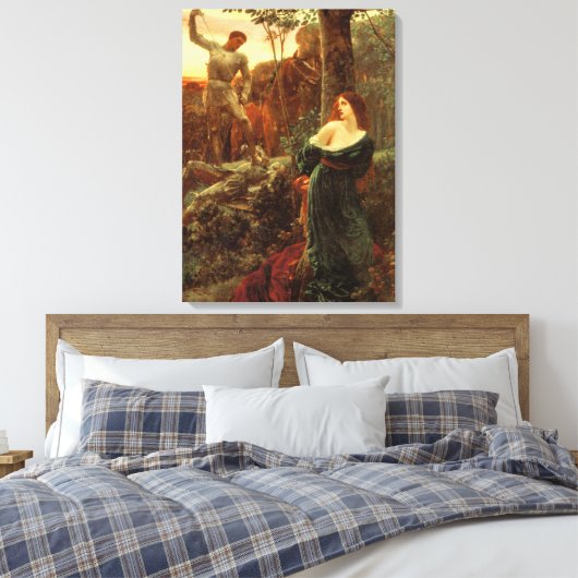 Chivalry (nach Frank Dicksee) Leinwanddruck (Insitu (Schlafzimmer))