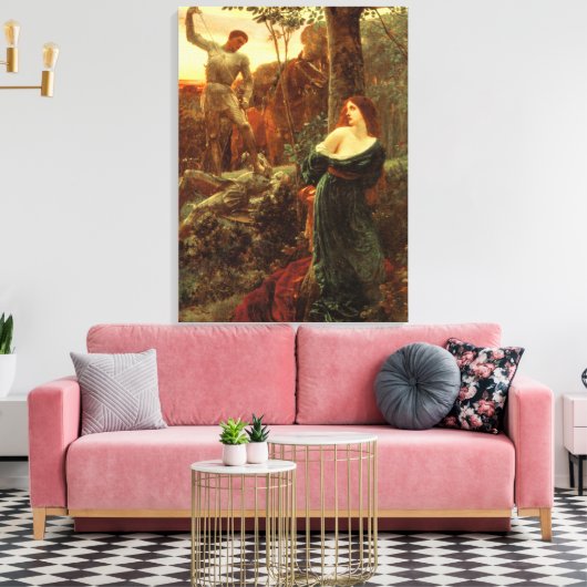 Chivalry (nach Frank Dicksee) Leinwanddruck (Insitu (Wohnzimmer))