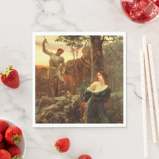 Chivalry (nach Frank Dicksee) Serviette (Beispiel)