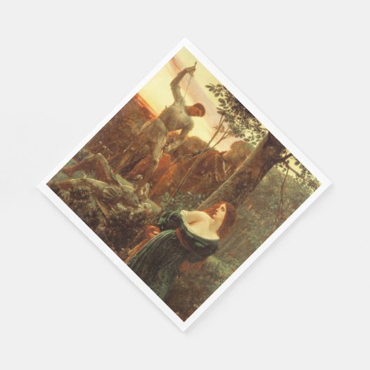 Chivalry (nach Frank Dicksee) Serviette (Ecke)