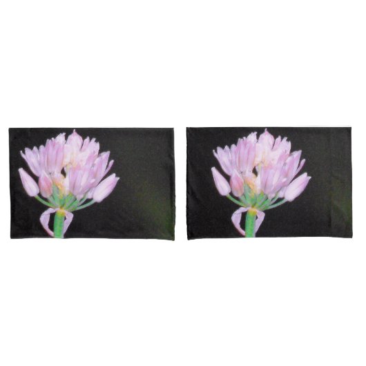 Chives Blume Kissenbezug (Vorderseite-Set)