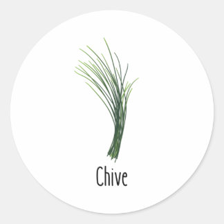 Chives Geices Herbs Runder Aufkleber