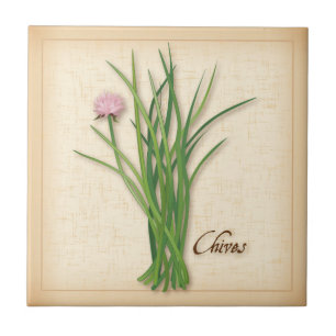 Chives Herb Keramik Tile Fliese