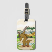 Chiwara Antelope Gepäckanhänger (Vorderseite Vertikal)