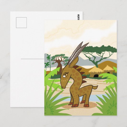 Chiwara Postkarte (Vorne/Hinten)