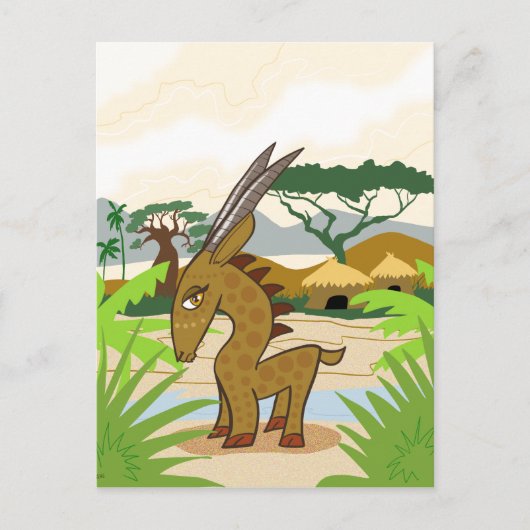 Chiwara Postkarte (Vorderseite)