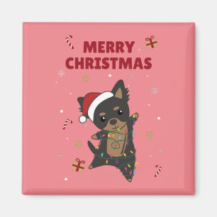 Chiwawa Christmas Dog Winter Animals Dogs Magnet