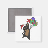 Chiwawa Christmas Dog Winter Animals Hunde Magnet (Vorderseite/Rückseite)