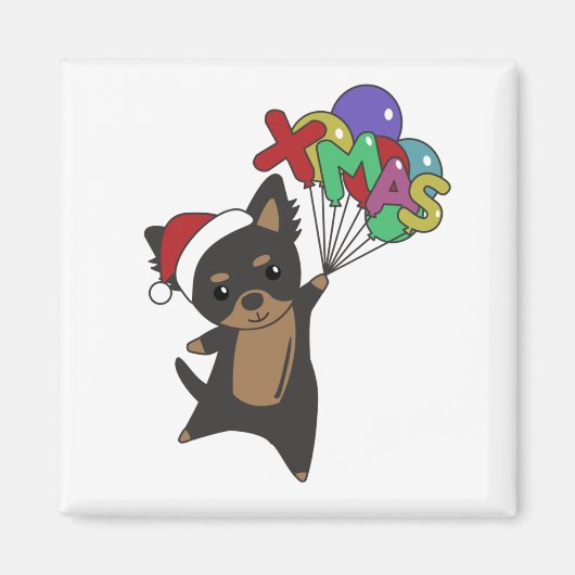 Chiwawa Christmas Dog Winter Animals Hunde Magnet (Vorne)