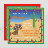 Chiwawas mexikanische Fiesta-Party Einladung (Vorne/Hinten)