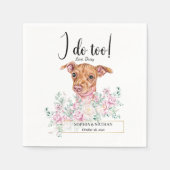 Chiweenie Dog Wedding Cocktail Napkins Serviette (Vorderseite)