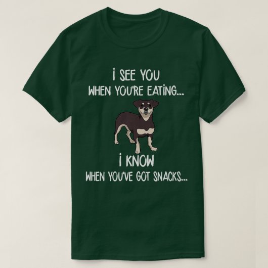 Chiweenie Funny I Know Snacks Chiweenie Puppy Dog T-Shirt (Design vorne)