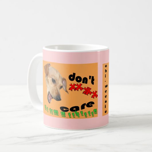Chiweenie interessieren sich nicht kaffeetasse (Vorderseite Links)