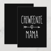 Chiweenie Mama chihuahua Mama-Geschenk Dankeskarte (Vorne/Hinten)