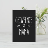 Chiweenie Mama chihuahua Mama-Geschenk Dankeskarte (Stehend Vorderseite)