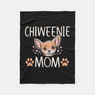 Chiweenie Mom chihuahua niedlicher Hundebesitzer L Fleecedecke