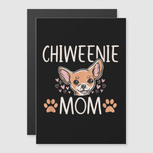 Chiweenie Mom chihuahua niedlicher Hundebesitzer L Magneteinladung