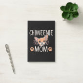 Chiweenie Mom chihuahua niedlicher Hundebesitzer L Post-it Klebezettel (Büro)